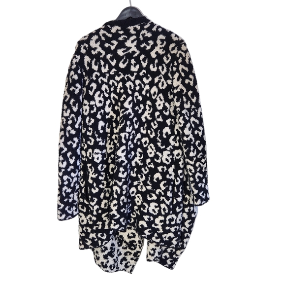 UGG Phoebe Knit Wrap Long Sleeve Cardigan Leopard Print Size L Women Soft - Picture 14 of 16